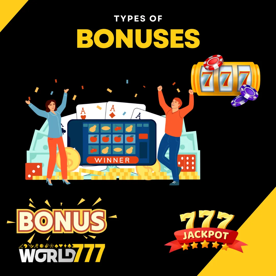 types of bonuses on world777